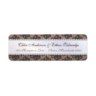 Chloe Silke Damask Par Address Label Returadress Etikett