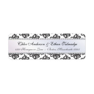 Chloe Silke Damask Par Address Label Returadress Etikett