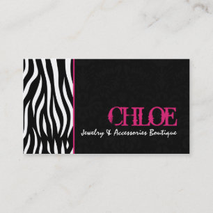 Chloe svart & visitkort för shock rosasebrachic
