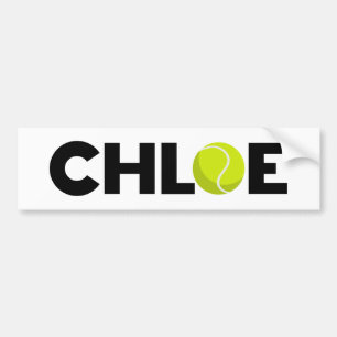 Chloe Tennis Bumper Sticker Bildekal
