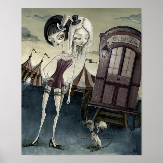 Chloe, Zoe och Siamese Kittens Poster (Framsidan)