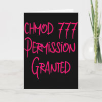 Chmod 777 Behörighet Rolig Dator Kod Programmi