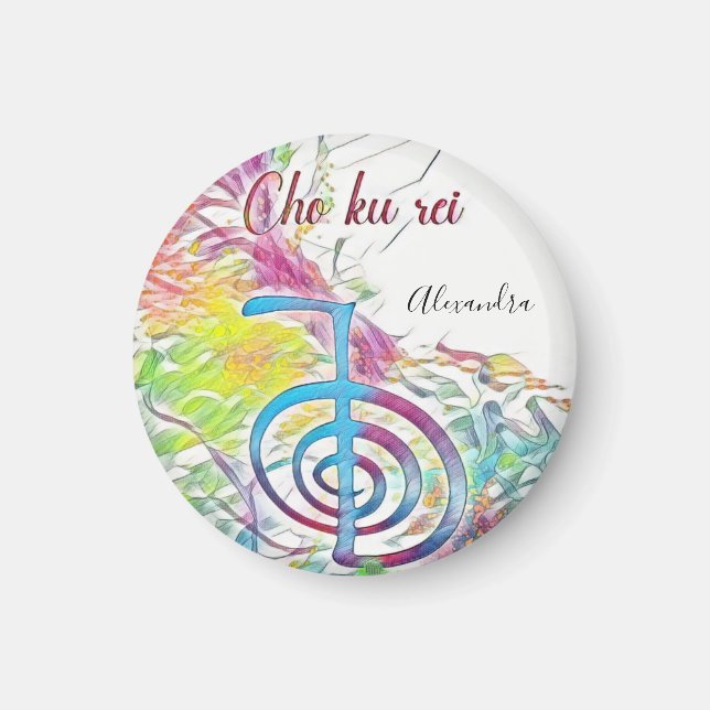 Cho Ku Rei - Abstrakt Watercolor Magnet (Framsidan)