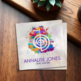 Cho ku Rei i färgat stänk Fyrkantigt Visitkort