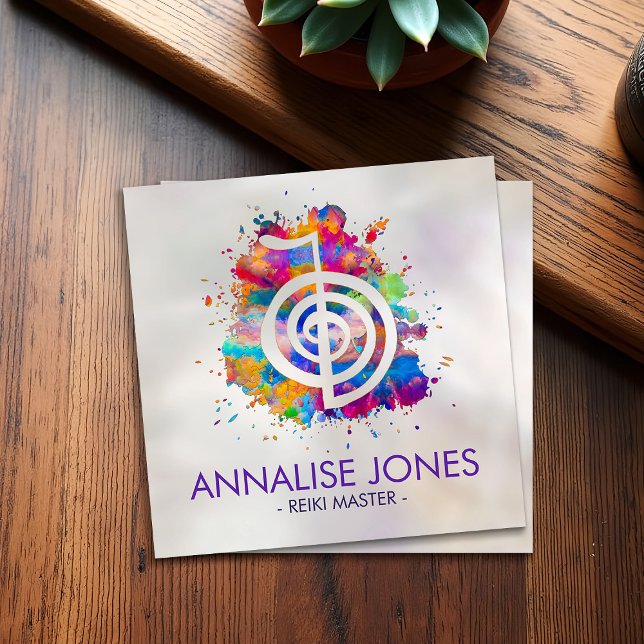 Cho ku Rei i färgat stänk Fyrkantigt Visitkort (Skapare uppladdad)