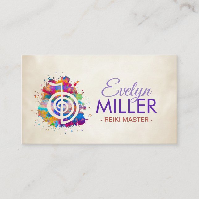 Cho ku Rei i färgat stänk Visitkort (Framsida)