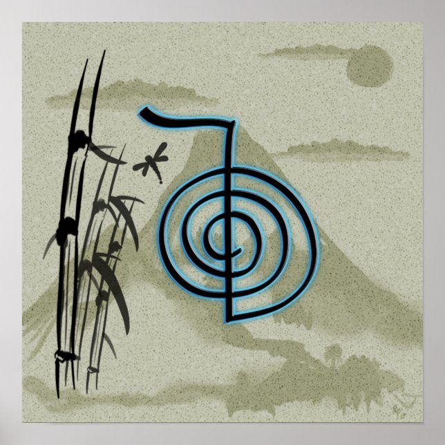 Cho Ku Rei Reiki Mountain Poster (Framsidan)