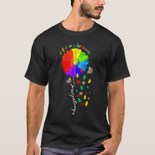 Cho Ose K Ind Autism Awareness Month Women Sunflow T Shirt