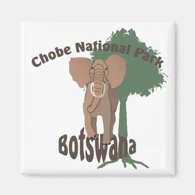 Chobe National Park Elephant Magnet (Framsidan)
