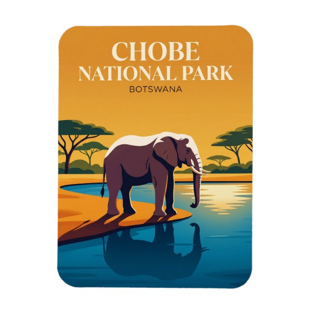 Chobe nationalpark Botswana Magnet (Vertikal)