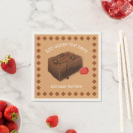Choc Brownie Square och Raspberry - din händelse p Pappersservett