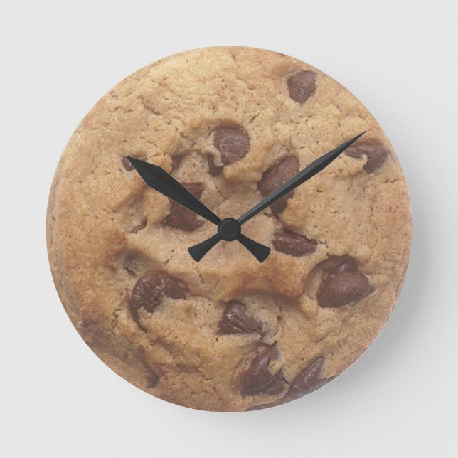 Choc Chip Cookie Rund Klocka (Framsida)