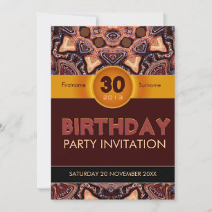 Choc Dots Earth Art Party-inbjudan Inbjudningar