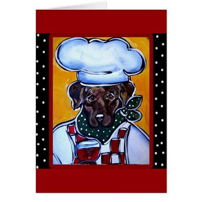 Choc Lab Chef Hälsningskort (Framsidan)