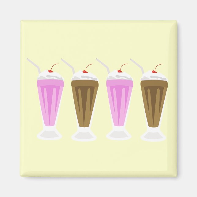 Choc + Straw Milkshake Magnet (Framsidan)