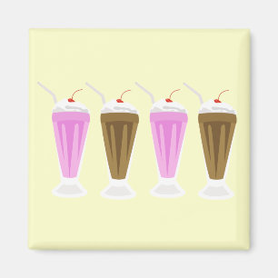 Choc + SugrörMilkshakemagnet Magnet