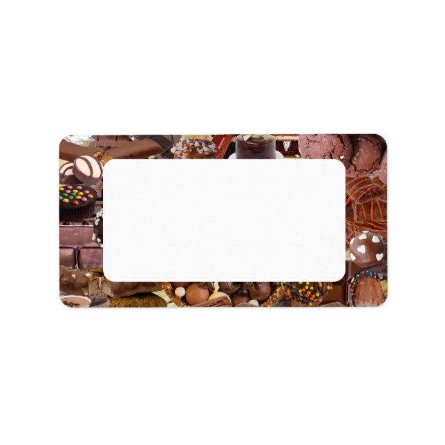 Chockablock choklad adressetikett (Framsidan)