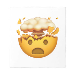 Chockad Ansikte med explosionshuvud - Emoji Anteckningsblock