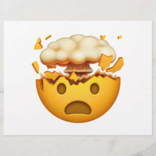 Chockad Ansikte med explosionshuvud - Emoji Reklamblad