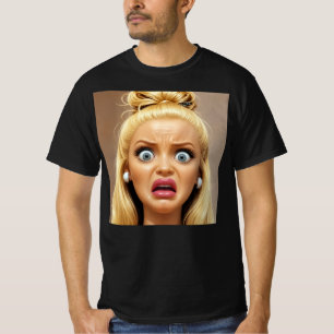 Chockad docka rolig meme-tröja, Äcklad docka sarka T Shirt