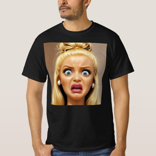 Chockad docka rolig meme-tröja, Äcklad docka sarka T Shirt (Framsida)
