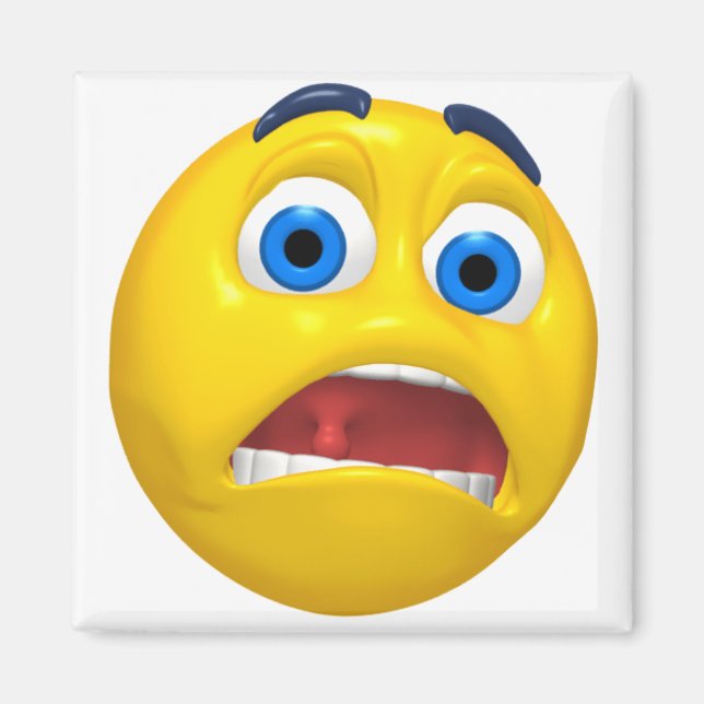 Chockad Emoji-design Magnet (Framsidan)