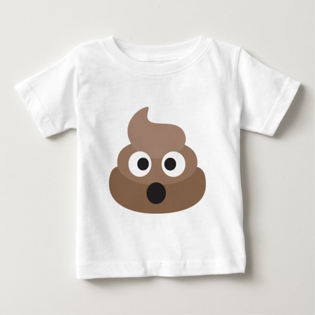 Chockad Emoji för superskoj Poop T-shirt (Framsida)