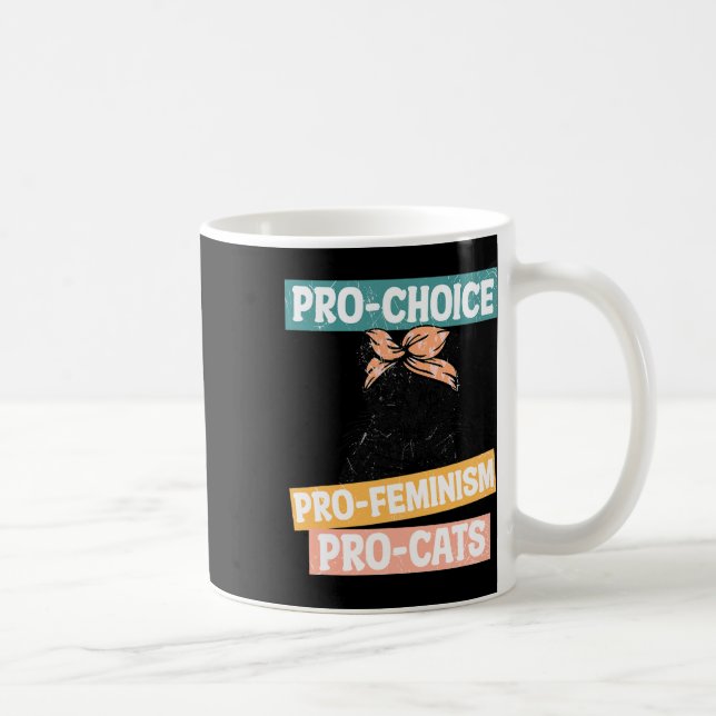 Chockad feminist Cat Mamma Reproductive Högers Pro Kaffemugg (Höger)