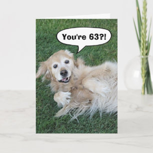 Chockad Golden Retriever Changable Age Birthday Kort