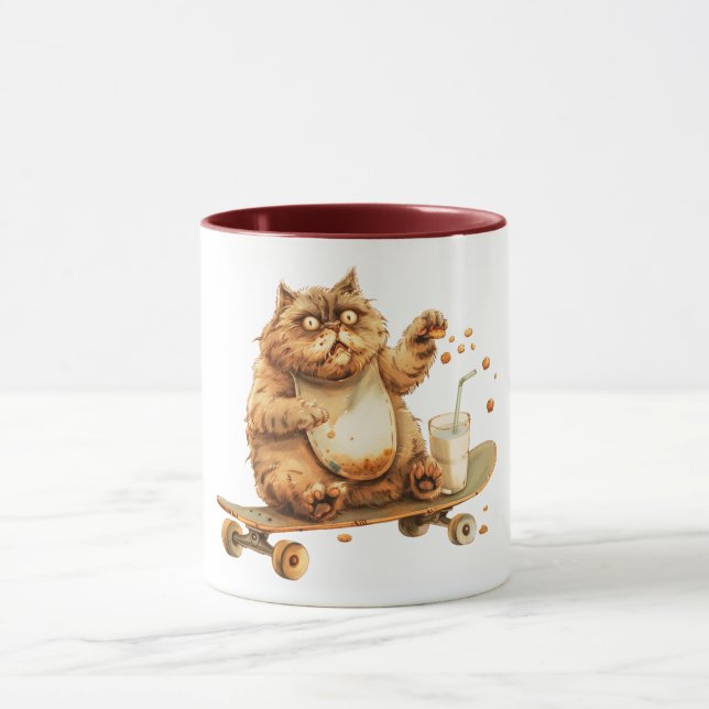 Chockad orange katt mugg (Center)