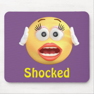 Chockat ansikte för tecknad för Emoji Musmatta