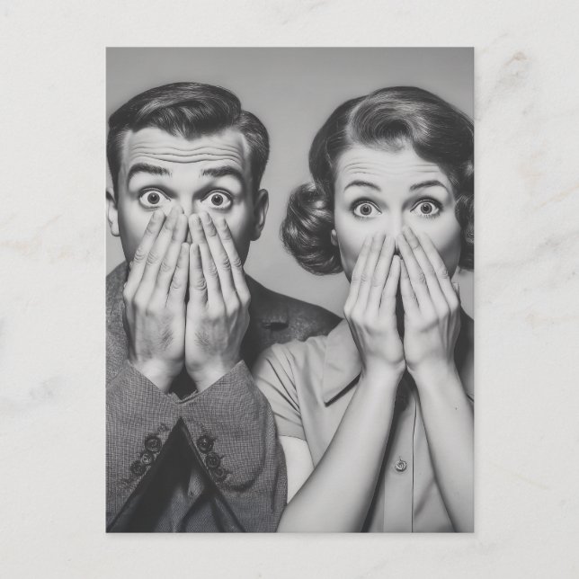 Chockerad Retro lite Porträtt Vykort (Framsida)