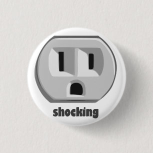 Chockerande elektricitetsvägguttag knapp