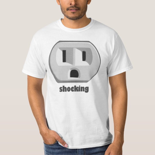 Chockerande elektricitetsvägguttag tee (Framsida)