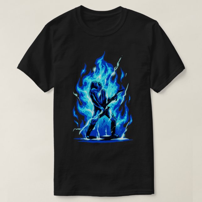 chockerande gitarr t shirt (Design framsida)