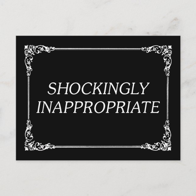 chockerande olämplig vykort (Framsida)