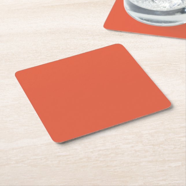 Chockerande Orange Fyrkantig Pappersunderlägg Underlägg Papper Kvadrat (Vinklad)