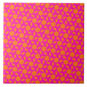Chockerande Rosa och Orange Islamiska geometriska Kakelplatta