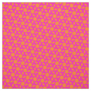 Chockerande Rosa och Orange Islamiska geometriska  Tyg