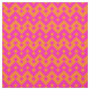 Chockerande Rosa och Orange Islamiska geometriska  Tyg