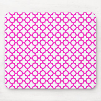 Chockerande Rosa Quatrefoil Mönster Musmatta