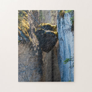 Chockstones i Maligne Canyon - Alberta, Kanada Pussel