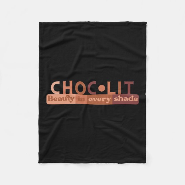 Choclit Brown Sugar Babe Afro Queen African Americ Fleecefilt (Framsidan)