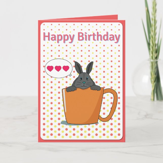 Choco bunny Grattis på födelsedagen Card Kort (Framsida)
