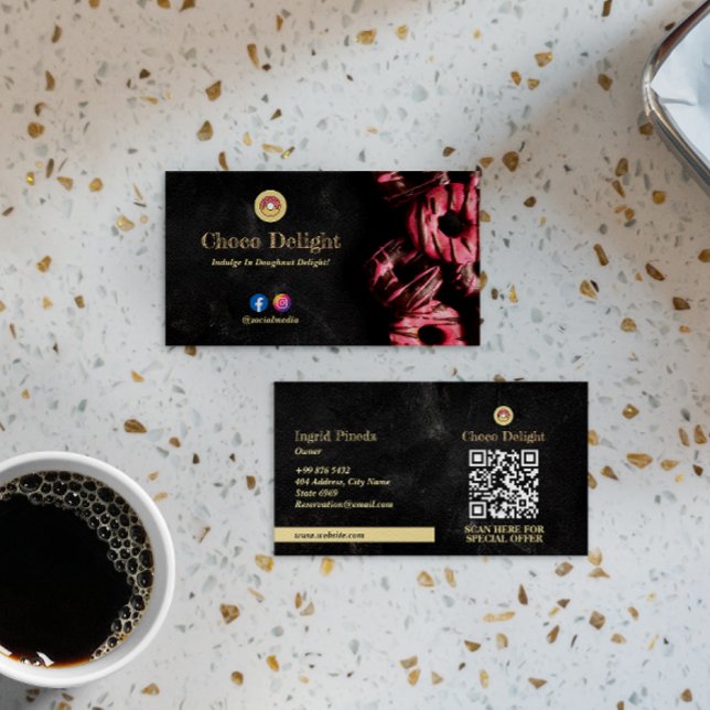 Choco Donus Business | Klassisk Vintage Visitkort (Skapare uppladdad)