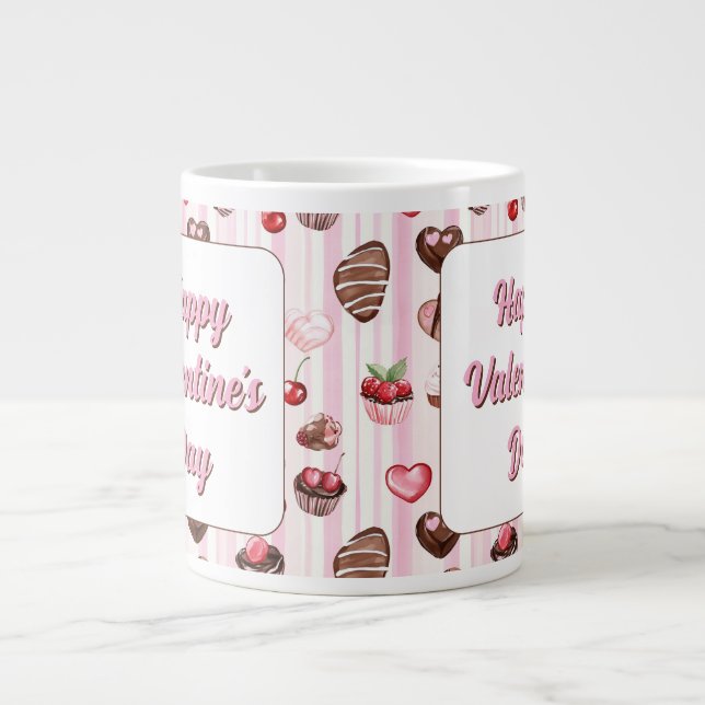 Choco Heart-Anpassadet Specialty Mugg Jumbo Mugg (Framsidan)