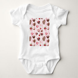 Choco Heart Baby Body Kostym T Shirt