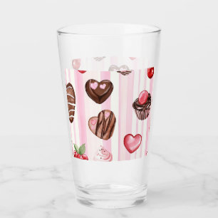 Choco Heart Valentines glas Kopp