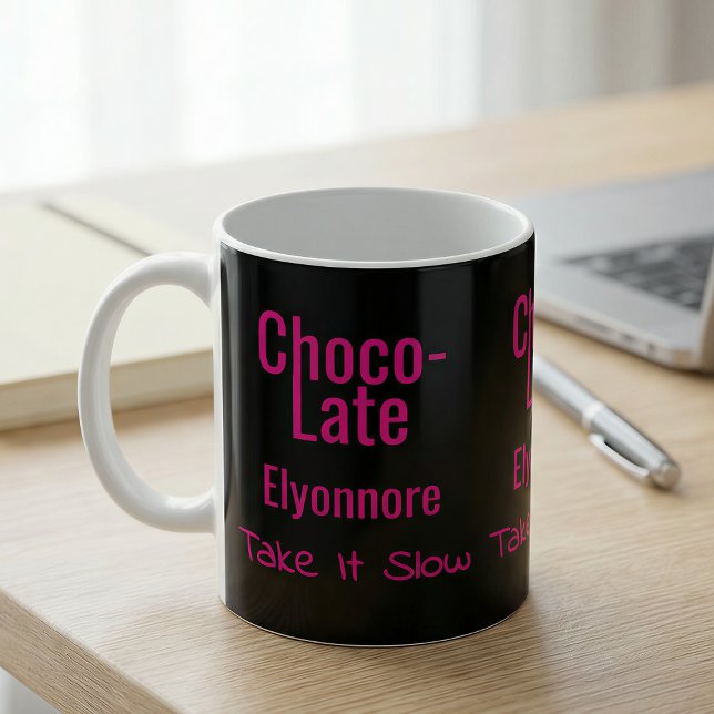 Choco-Late Take It Slow Personalized Mug Kaffemugg (Skapare uppladdad)