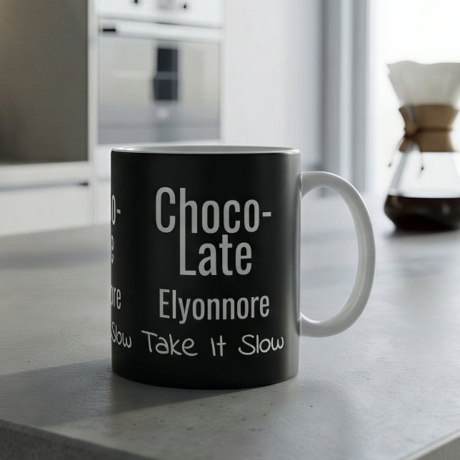 Choco-Late Take It Slow Personalized Mug Kaffemugg (Skapare uppladdad)